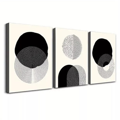 3pcs Abstract Geometric Canvas Framed 40x60cm - High Quality Print 100% Australian Made Wall Canvas Ready to Hang