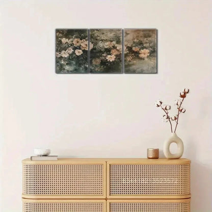 3pcs Moody Botanical Rustic Spring Art Print Metal Print Ready to Hang Art