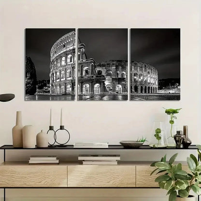 3pcs Featuring a Family Sign with an Ornate Border Metal Print Ready to Hang Art