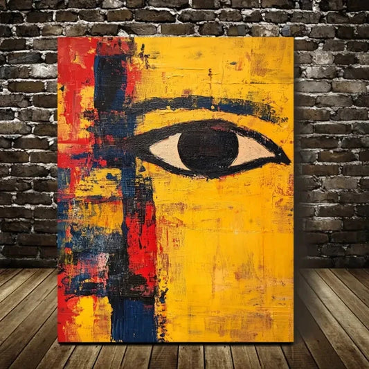 Contemporary Abstract Pharaoh Eye Painting 40x60cm Metal Print Ready to Hang