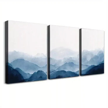 3pcs Abstract Mountain Canvas Framed 60x90cm - High Quality Print 100% Australian Made Wall Canvas Ready to Hang