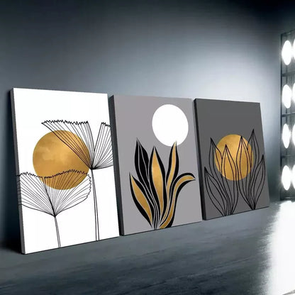 3pcs Bohemian & Modern Geometric Canvas Framed 40x60cm - High Quality Print 100% Australian Made Wall Canvas Ready to Hang