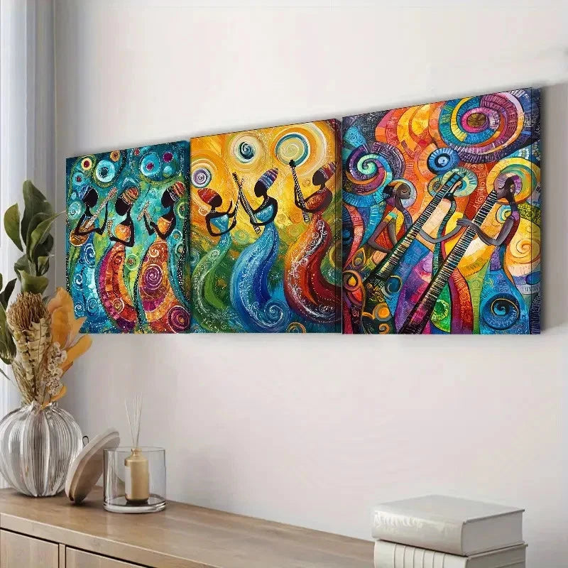 33pcs  Featuring Women Dancing And Making Music  Wall Art Set Canvas Framed 40x60cm - High Quality Print 100% Australian Made Wall Canvas Ready to Hang