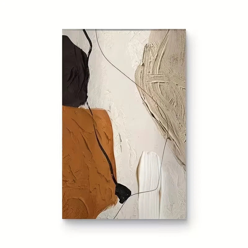 Exceptional Hand-Painted Abstract Metal Print Ready to Hang