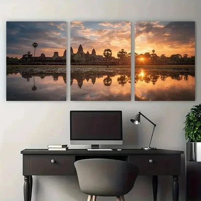 3pcs Southeast Asia Cambodia Travel Perfect Wall Art Set Canvas Unframed – High Quality Print 100% Australian Made Wall Canvas