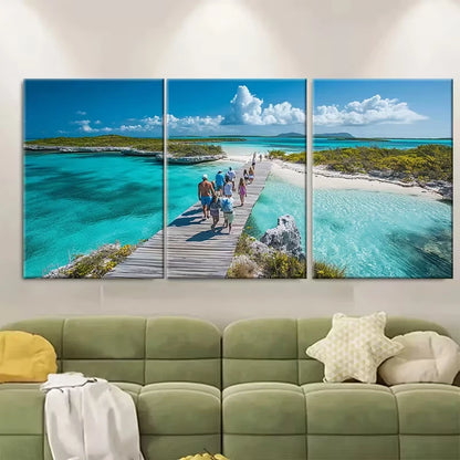 3pcs Exuma Cays Land & Sea Park Metal Print Ready to Hang Art