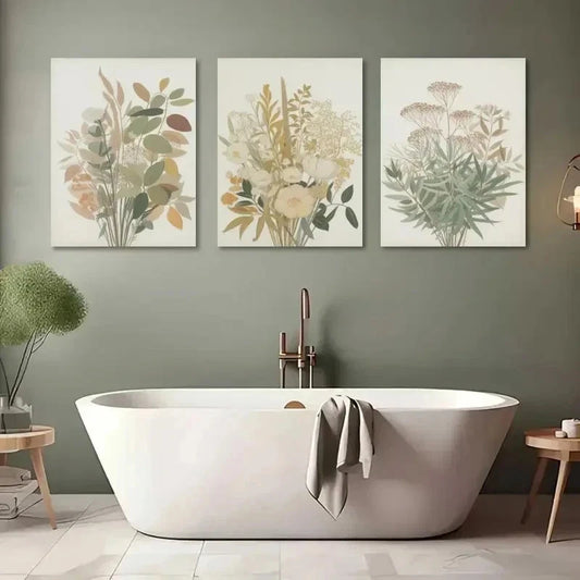 3pcs Wildflowers for Wall Decor for Bedroom Wall Art Canvas  Wall Art Set Canvas Framed 40x60cm - High Quality Print 100% Australian Made Wall Canvas Ready to Hang