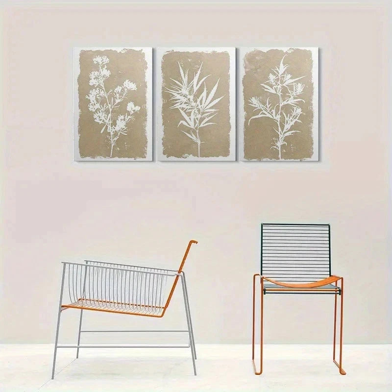 3pcs Botanical Illustrations Botanical Metal Print Ready to Hang Art