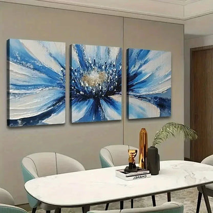 3pcs Elegant Floral Burst Design Decor Wall Art Set Canvas Framed 40x60cm - High Quality Print 100% Australian Made Wall Canvas Ready to Hang