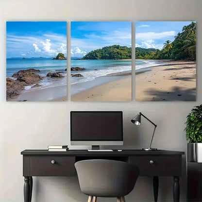 3pcs Quepos Playa Espadilla Costa Rica Travel Metal Print Ready to Hang Art