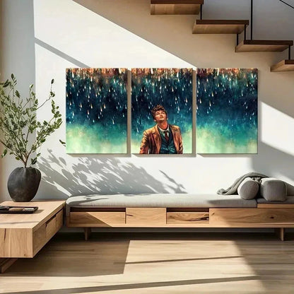 3pcs Time Traveler Doctor Sci-Fi Movie Themed Wall Art Set Canvas Framed 40x60cm - High Quality Print 100% Australian Made Wall Canvas Ready to Hang