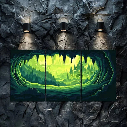 3pcs Dark Fantasy Game Theme Metal Print Ready to Hang Art