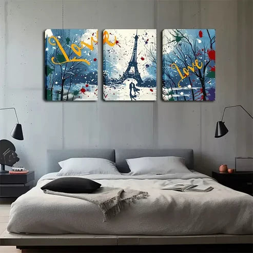 3pcs Triple Abstract Canvas Framed 60x90cm - High Quality Print 100% Australian Made Wall Canvas Ready to Hang