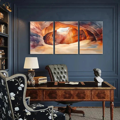 3pcs Abstract Antelope Canyon Nature Landscape Metal Print Ready to Hang Art