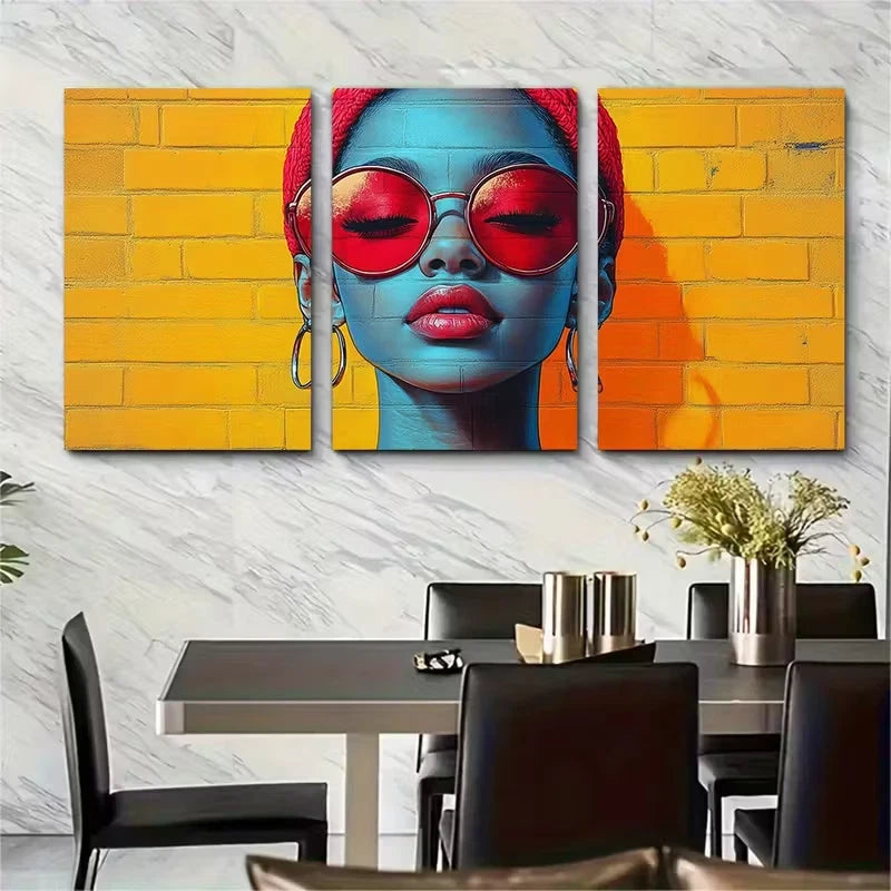 3pcs Girl Boss Wall Art Minimalist Metal Print Ready to Hang Art