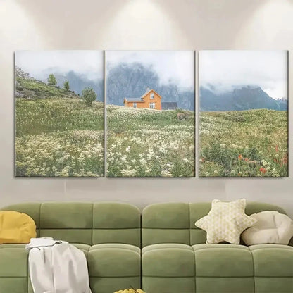 3pcs Mountain Flowers National Park Metal Print Ready to Hang Art