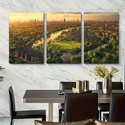 3pcs Enfield and Forty Hill Park Metal Print Ready to Hang Art