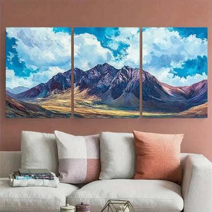 3pcs Scafell Pike England Travel Metal Print Ready to Hang Art