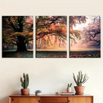 3pcs Forest Sunrise Morning Scenery Canvas Framed 60x90cm - High Quality Print 100% Australian Made Wall Canvas Ready to Hang