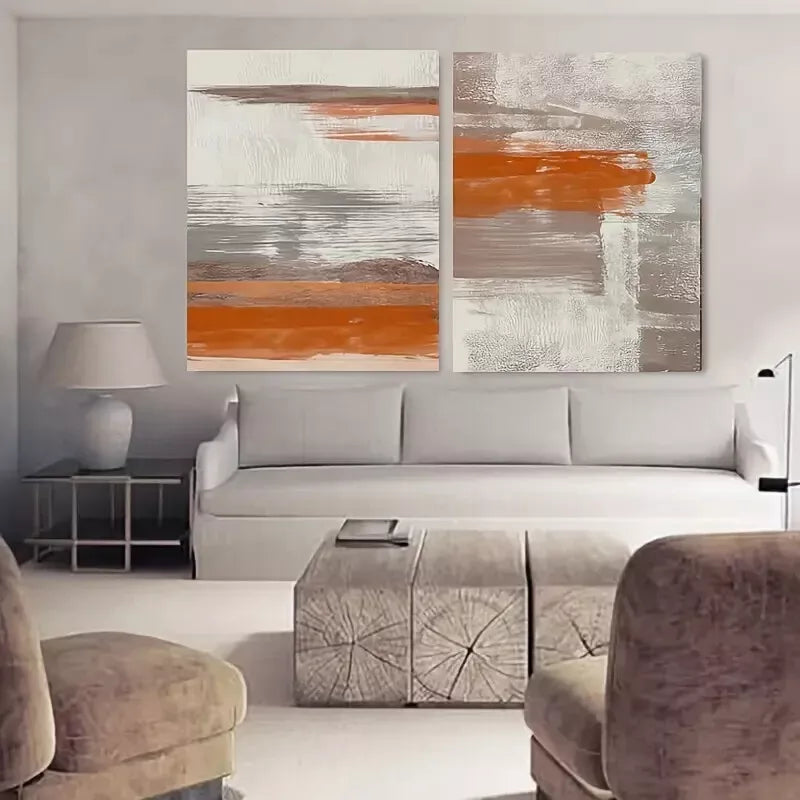 Minimalist Red Geometric Canvas Framed 50x75cm - High Quality Print 100% Australian Made Wall Canvas Ready to Hang