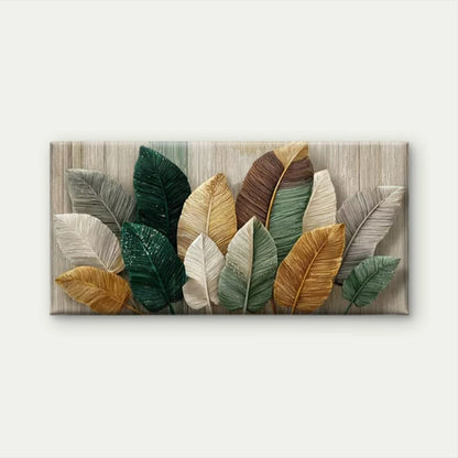 Multicolor Natural Leaf Design Wall Art Canvas Office Home Room Framed 120x60cm