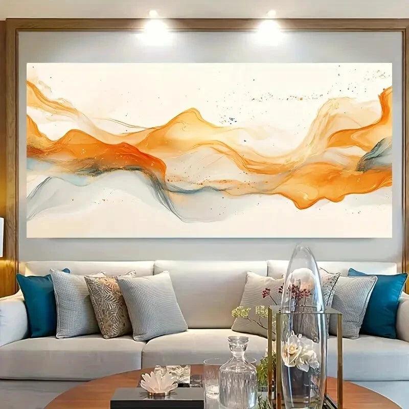 Color Splicing Abstract wall canvas office home room framed 120x60cm