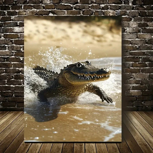 Cartoon Style Scene with Cinematic Lighting Painting  40x60cm Metal Print Ready to Hang