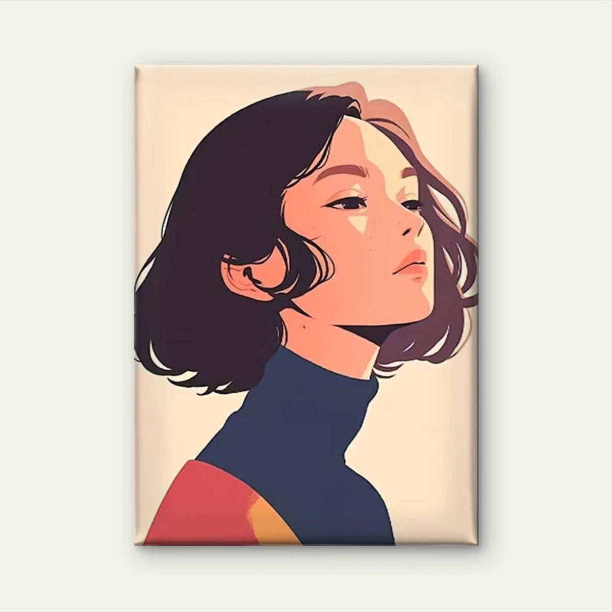 Featuring Woman's Face 60x90cm Metal Print Ready to Hang
