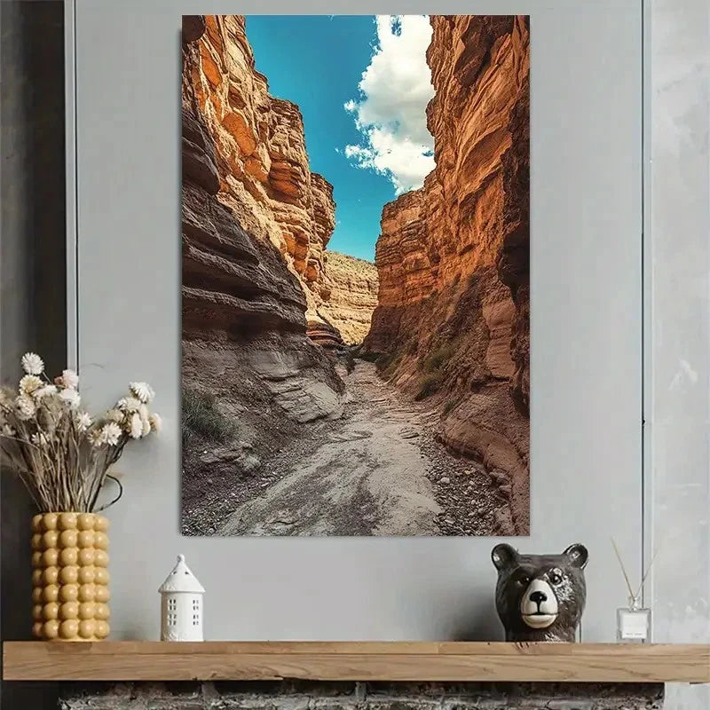Canyon Mountain Sunset Scenic Landscape Poster 40x60cm Metal Print Ready to Hang