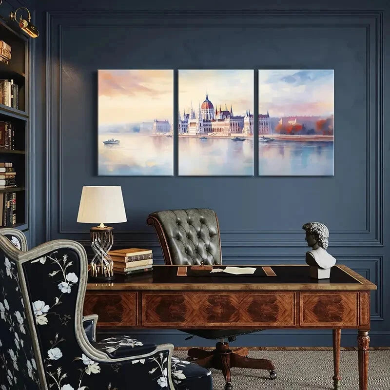 3pcs Architectural Masterpiece Historical Landmark Metal Print Ready to Hang Art