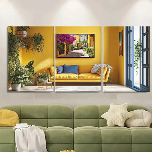 3pcs Marbella Spain Vibrant Spain Metal Print Ready to Hang Art