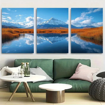 3pcs Skaftafell National Park Travel Iceland Metal Print Ready to Hang Art