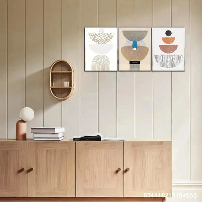 3pcs Modern Space Artistic Interpretation Metal Print Ready to Hang Art