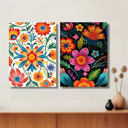 2pcs Decorative Painting, Mexican Canvas Framed 50x75cm - High Quality Print 100% Australian Made Wall Canvas Ready to Hang