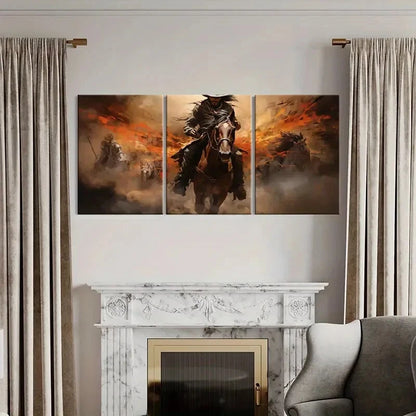 3pcs Cowboy Desert Vintage Wall Art Painting Metal Print Ready to Hang Art