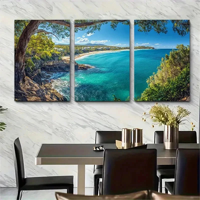 3pcs Australia Noosa Heads National Park Metal Print Ready to Hang Art