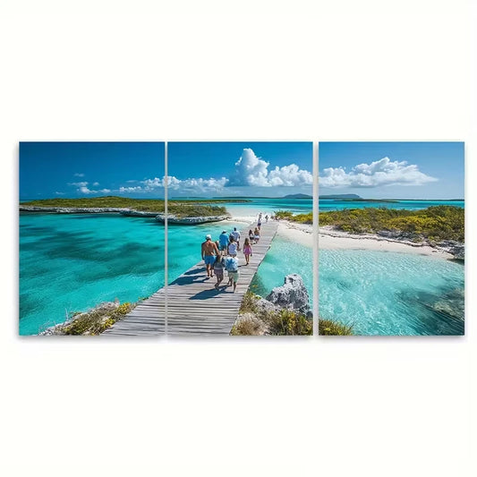 3pcs Exuma Cays Land & Sea Park Metal Print Ready to Hang Art