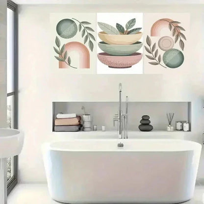 3pcs Abstract Shapes Canvas Wall Art Canvas Unframed - High Quality Print 100% Australian Made Wall Canvas