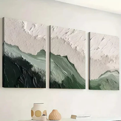 3pcs Ocean Aerial Abstract Oil Painting Canvas Framed 60x90cm - High Quality Print 100% Australian Made Wall Canvas Ready to Hang
