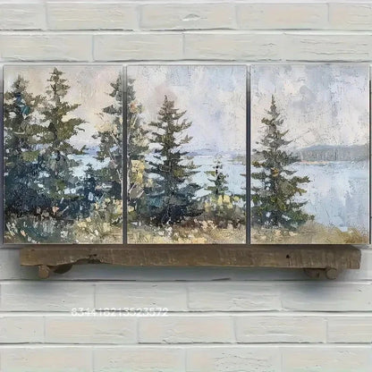 3pcs Forest Art Prints Nature Wall Art Metal Print Ready to Hang Art