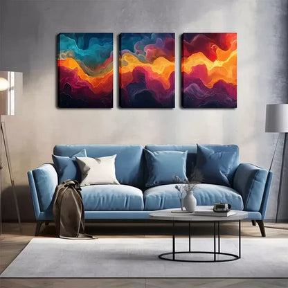 3pcs Abstract Patterns, Cloud and Light Wall Art Canvas Unframed - High Quality Print 100% Australian Made Wall Canvas