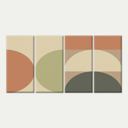 4pcs Abstract Geometric Neutral Shapes Wall Art Canvas Framed 45x80cm - High Quality Print 100% Australian Made Wall Canvas Ready to Hang
