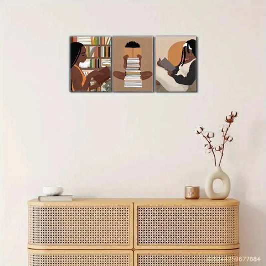 3pcs Modern Woman Art Fashion Art Poster Decoration Metal Print Ready to Hang