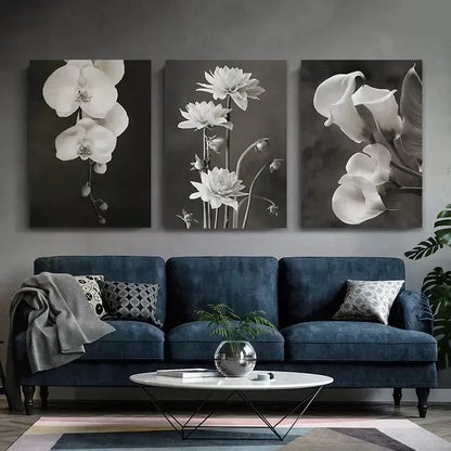 3pcs Beautiful Flower Art Set Canvas Unframed - High Quality Print 100% Australian Made Wall Canvas
