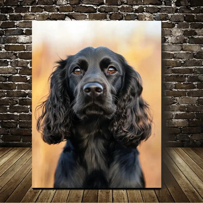 Beautiful English Cocker Spaniel Painting 40x60cm Metal Print Ready to Hang
