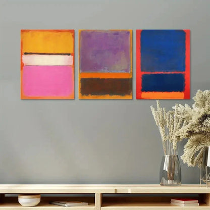 3pcs Abstract Minimal Art Painting Metal Print Ready to Hang Art