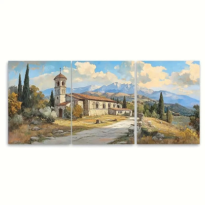 3pcs Byzantine Frescoes of Prilep Macedonia Metal Print Ready to Hang Art