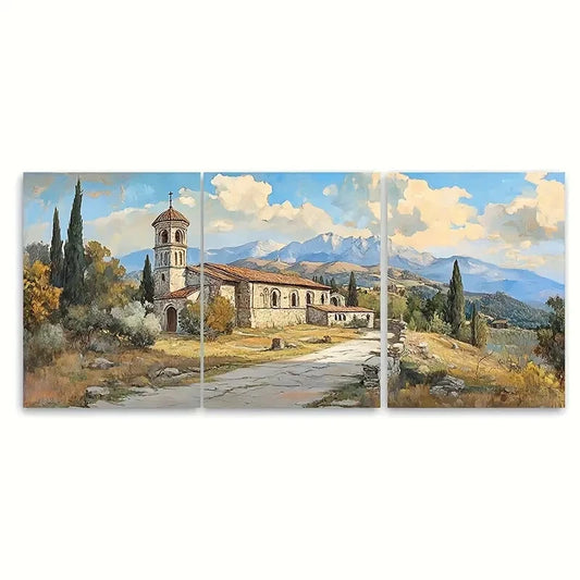 3pcs Byzantine Frescoes of Prilep Macedonia Metal Print Ready to Hang Art