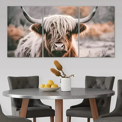 3pcs Large-Scale Painting Farm Animal Picture Metal Print Ready to Hang Art