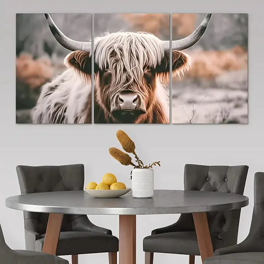 3pcs Large-Scale Painting Farm Animal Picture Metal Print Ready to Hang Art